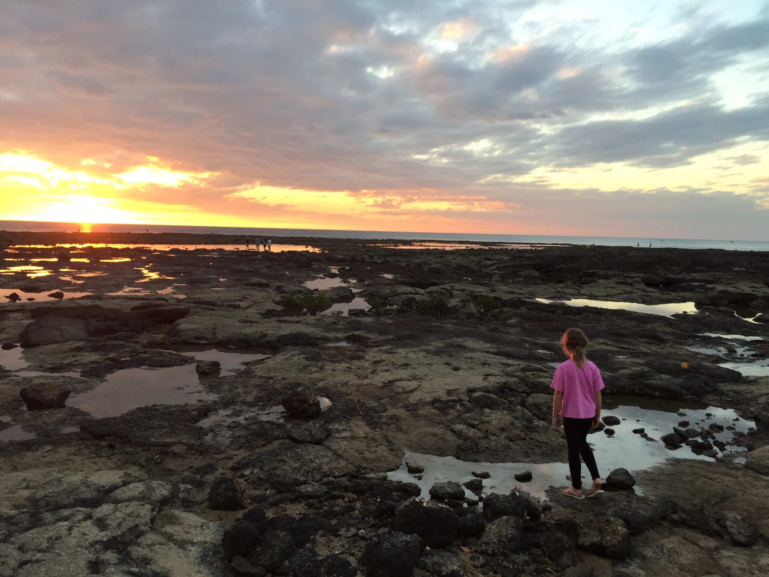 East Point Sunset Low Sea Water Level