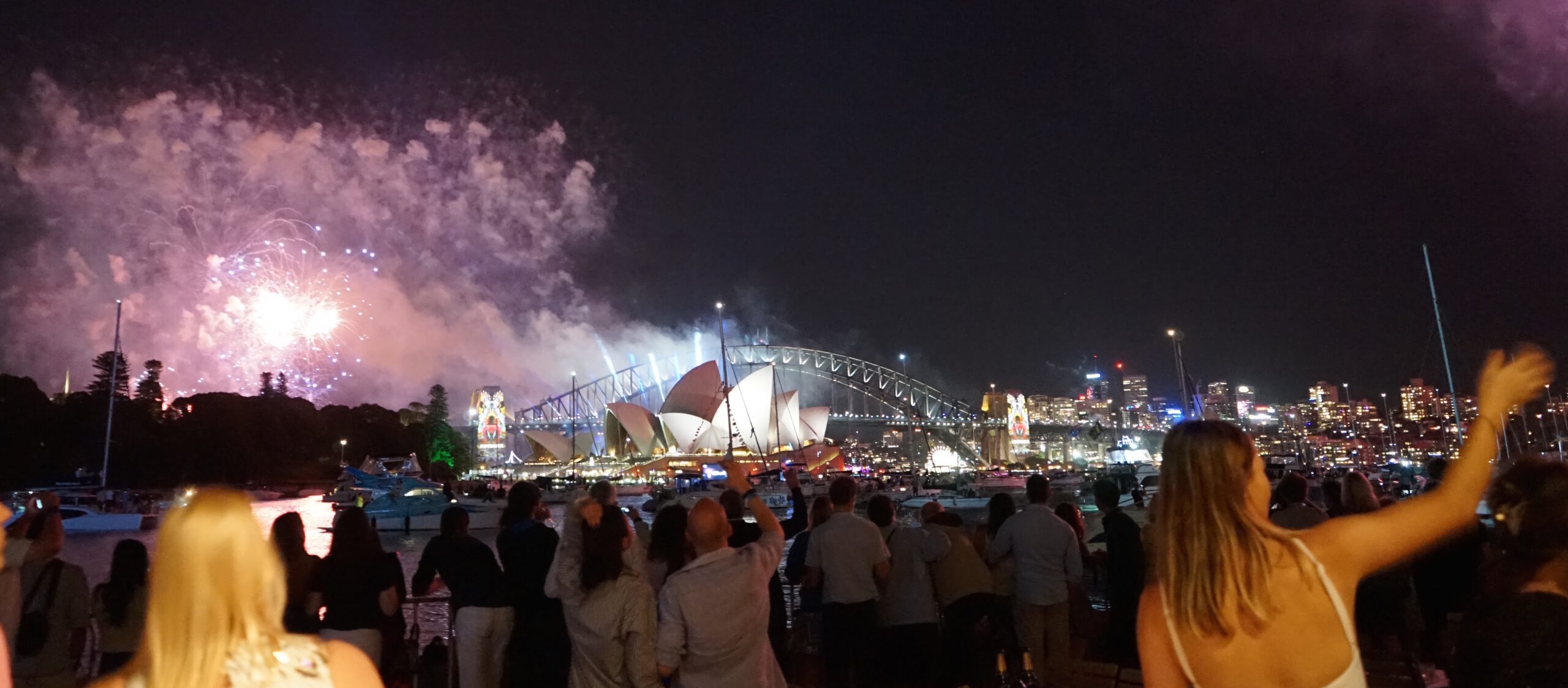 Fire works Opera house Sydney Australia