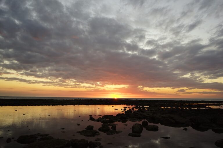 East Point Sunset Low Sea Water Level