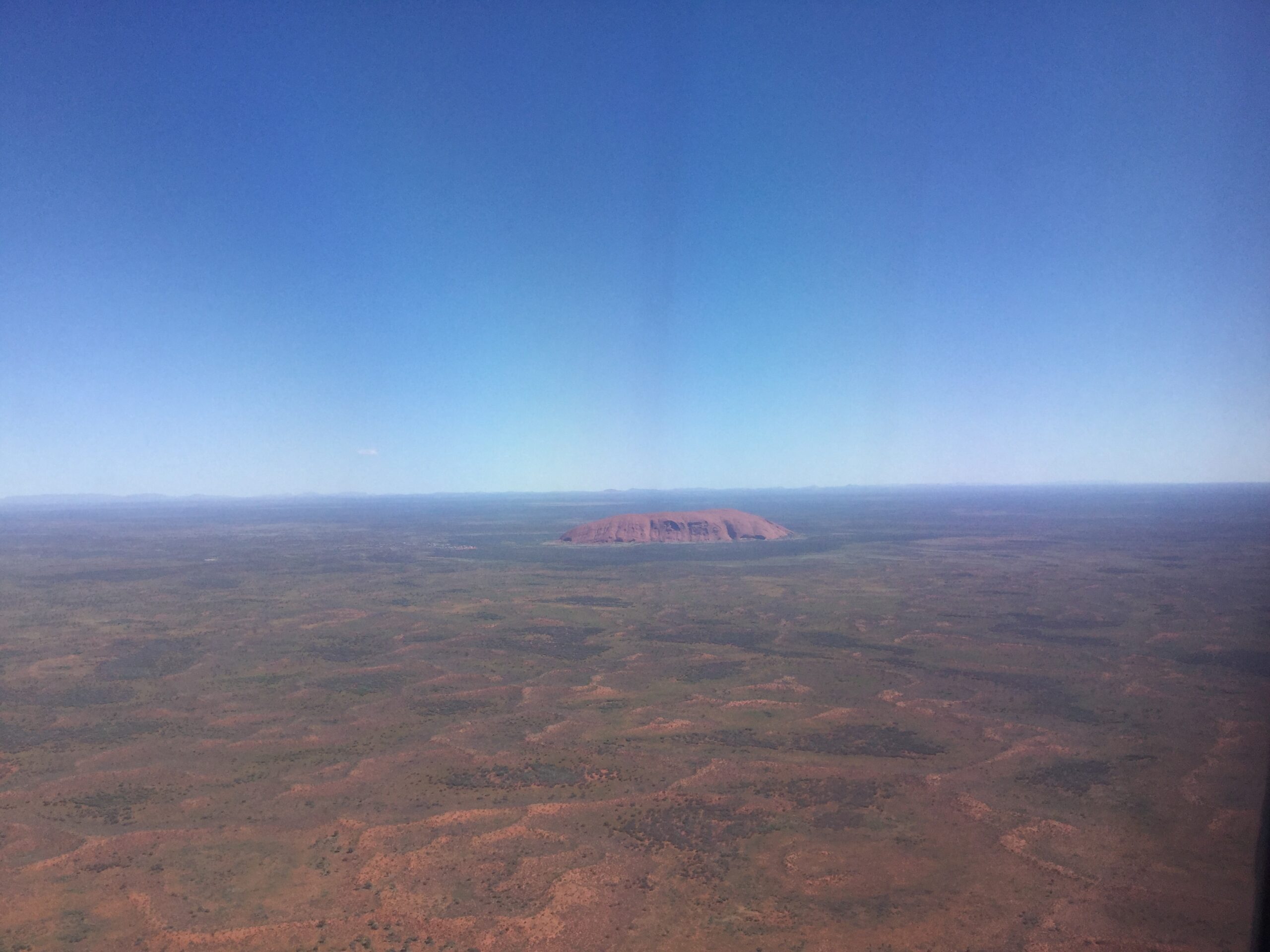 Uluru Australia from plane