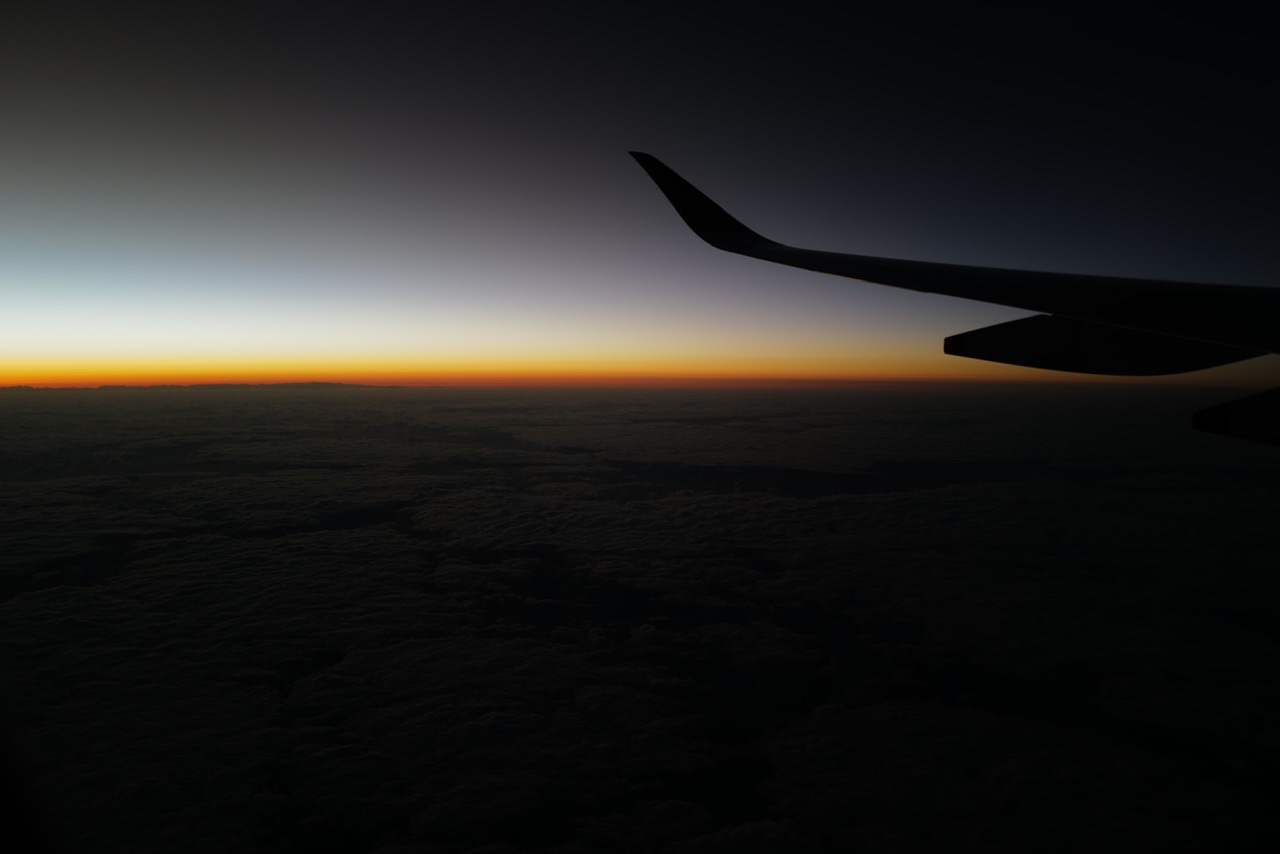 After sunset from plane